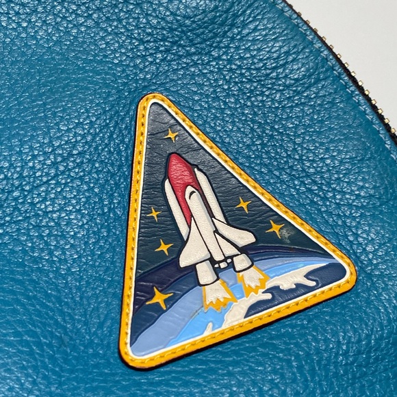 Rare Coach Space Rexy Astronaut Nasa Rocket UFO Backpack Leather HTF Jetpack - Picture 6 of 14